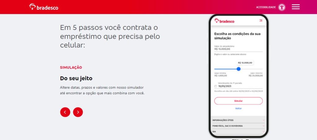 como solicitar emprestimo bradesco